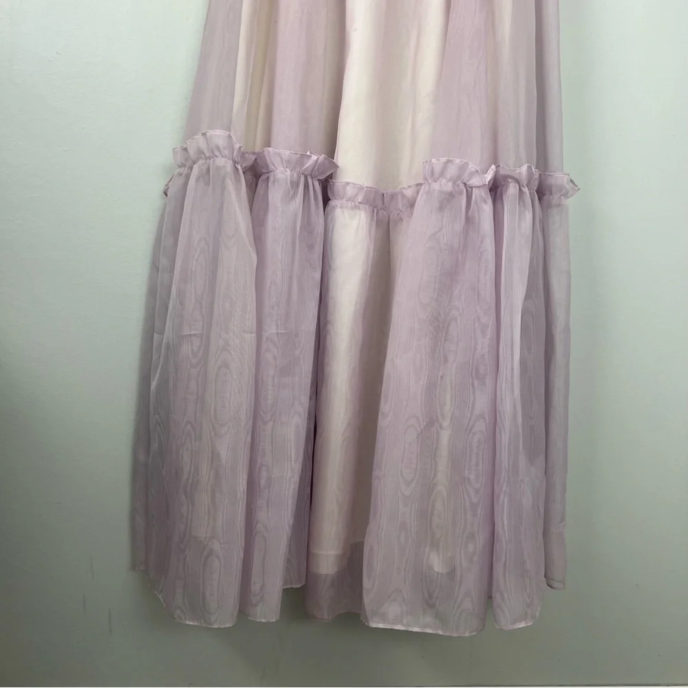 Gunne Sax Lilac 70s Dress Lace Ruffles - Picture 4 of 14
